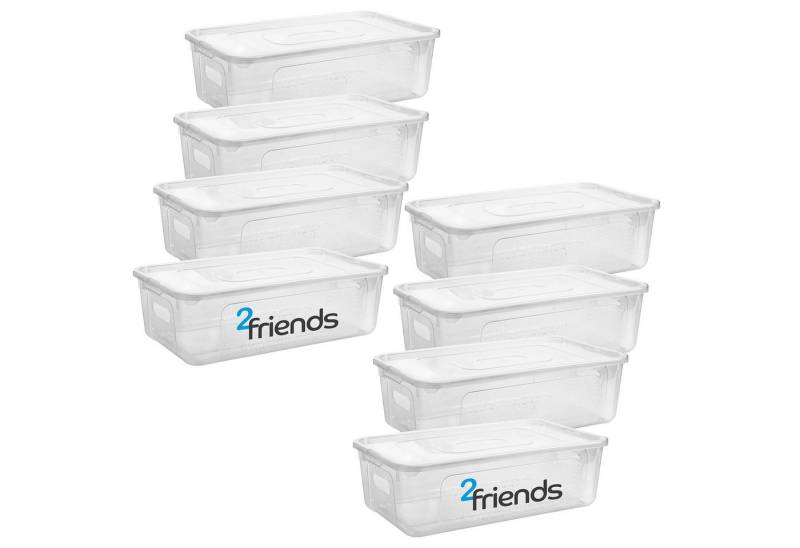 Centi Aufbewahrungsbox Aufbewahrungsbox mit Deckel stapelbar 5L (8er-Set) von Centi