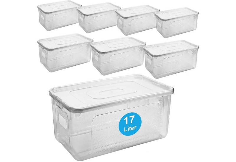 Centi Aufbewahrungsbox Aufbewahrungsbox mit Deckel stapelbar 8er-Set (8er-Set) von Centi
