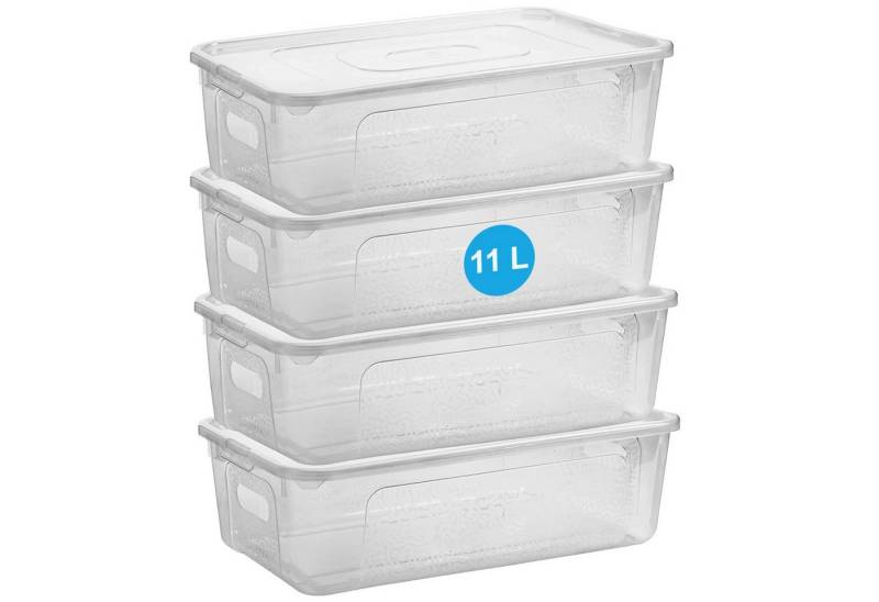 Centi Aufbewahrungsbox Aufbewahrungsbox mit Deckel stapelbar klar 4er-Set (4er-Set) von Centi