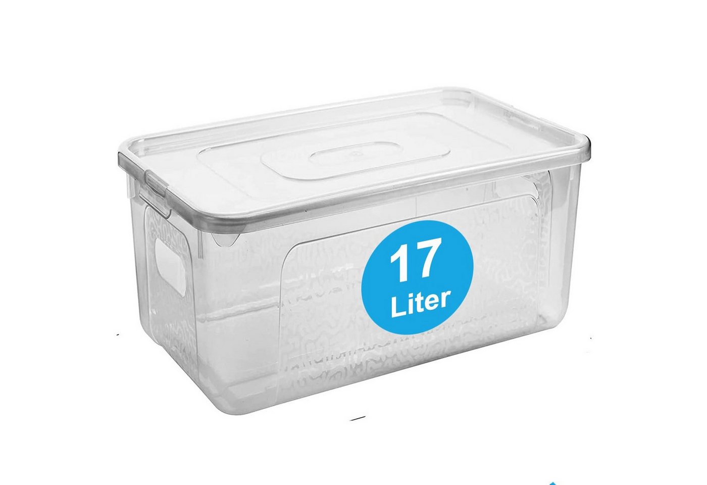 Centi Aufbewahrungsbox Transparente Aufbewahrungsbox mit Deckel 17L (4er-Set) von Centi