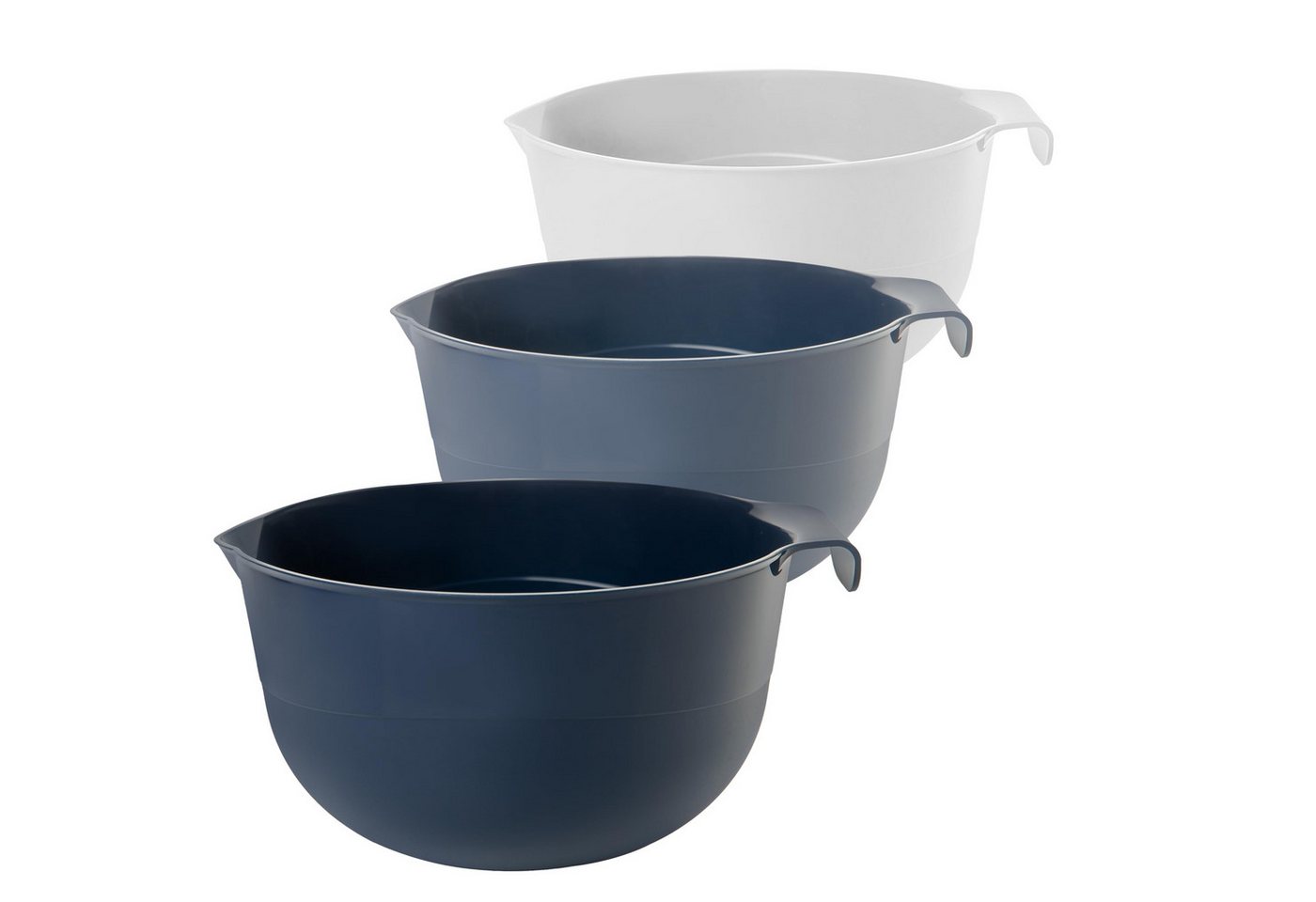 Centi Aufbewahrungsschüssel Rühr- und Servierschüssel Set stapelbar, Kunststoff, (3er-Set) von Centi