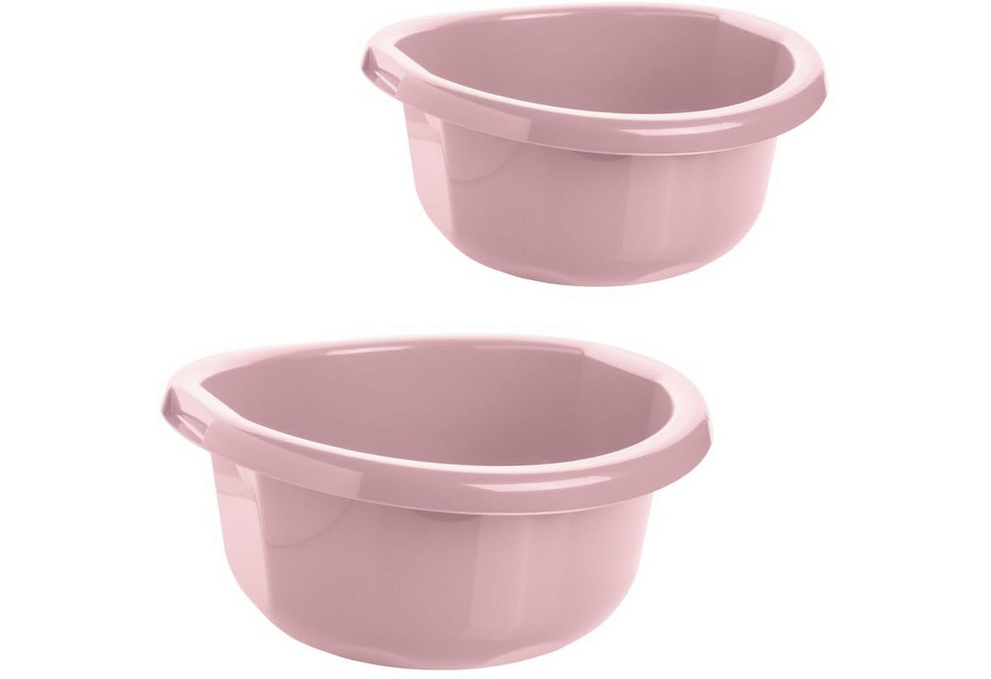 Centi Aufbewahrungsschüssel Runde Waschschüsseln 2er-Set 8l robust rosa, Kunststoff, (2er-Set) von Centi