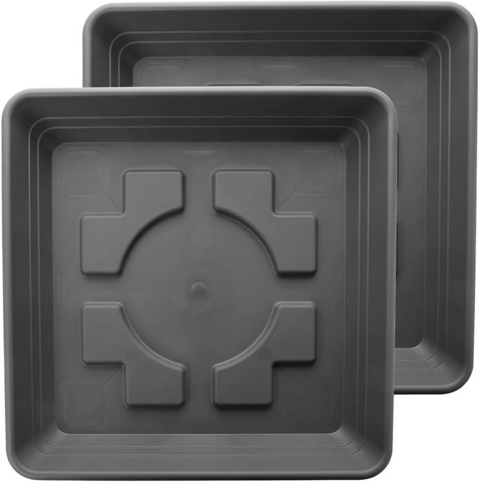 Centi Blumentopfuntersetzer LARA Untersetzer 40x40, für Pflanzkübel von Centi