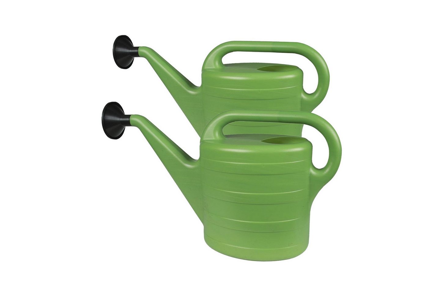 Centi Gießkanne Gießkanne Classic grün mit Brausekopf 5L 2er-Set (2er-Set), Geometrische Eleganz für Moderne Gärten von Centi