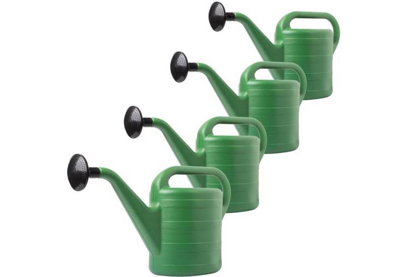 Centi Gießkanne Gießkanne grün mit Brause UV-beständig 4er-Set (4er-Set), Geometrische Eleganz für Moderne Gärten von Centi