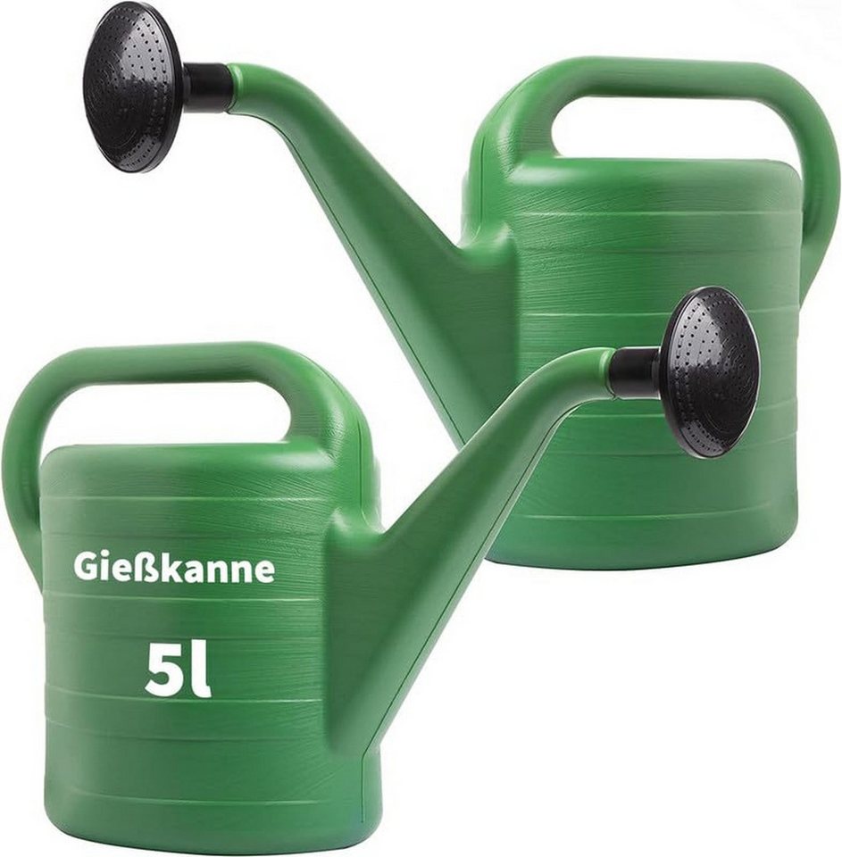 Centi Gießkanne Gießkanne mit abnehmbarer Düse, grün, 2er-Set (2er-Set), Geometrische Eleganz für Moderne Gärten von Centi