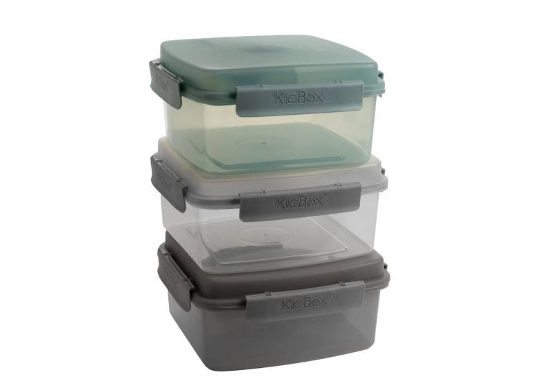 Centi Lunchbox Lunchbox Erwachsene mit Besteck, Click-Verschluss, Kunststoff, (3er-Set) von Centi