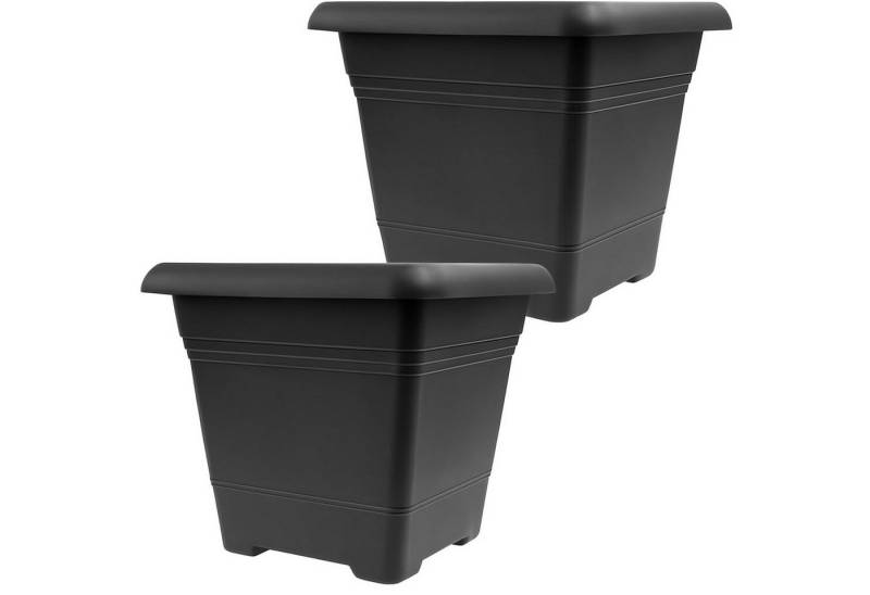 Centi Pflanzkübel Großer Outdoor Pflanzkübel mit Drainagesystem (2er-Set) von Centi