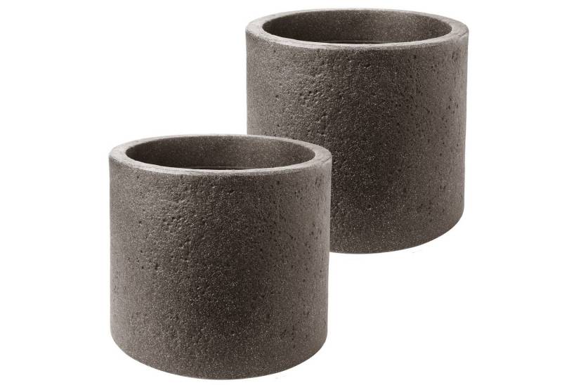 Centi Pflanzkübel Großer Pflanzkübel Granitoptik anthrazit (2er-Set) von Centi