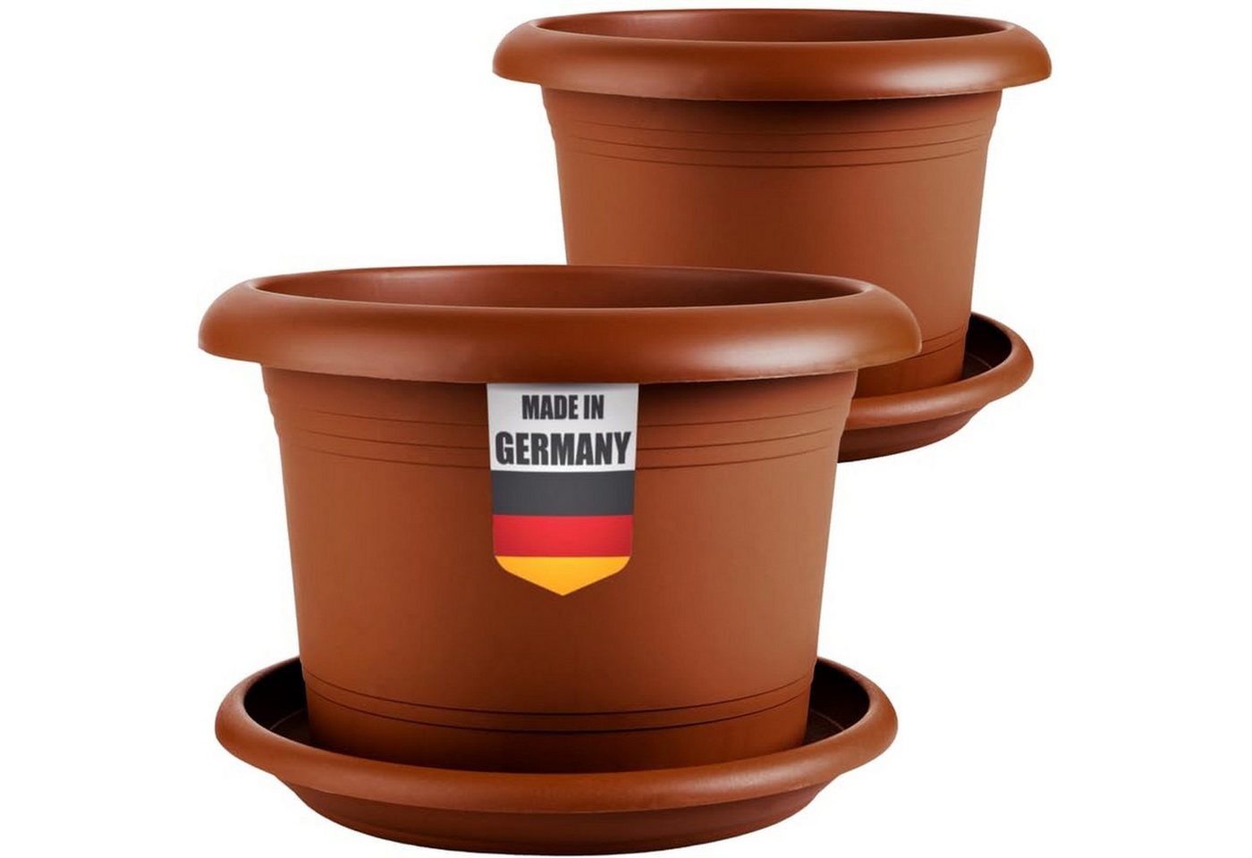 Centi Pflanzkübel Großer Pflanzkübel terracotta wetterfest 2er-Set (2er-Set) von Centi