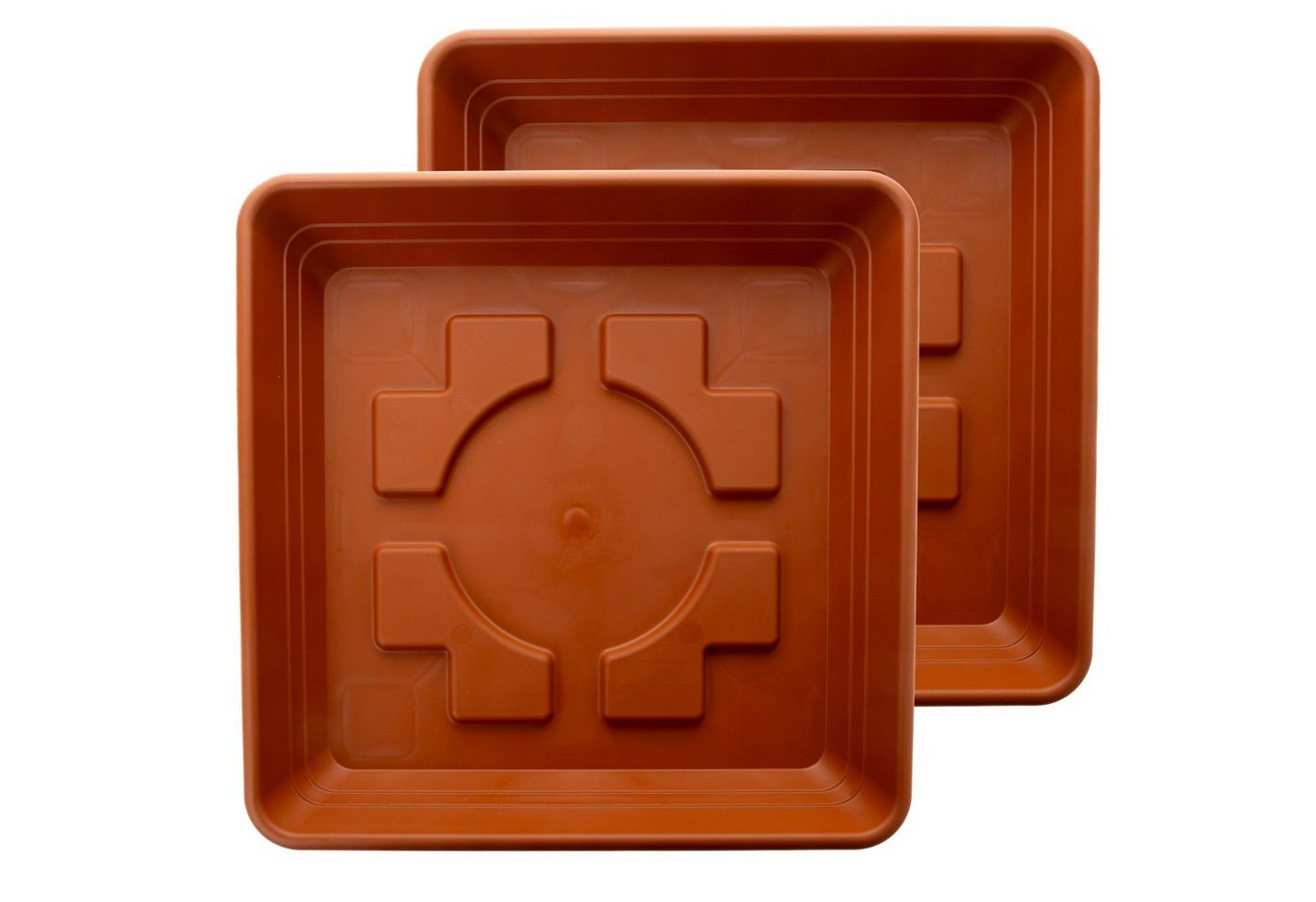 Centi Pflanzkübel Untersetzer für Pflanzkübel terracotta robust (2er-Set) von Centi