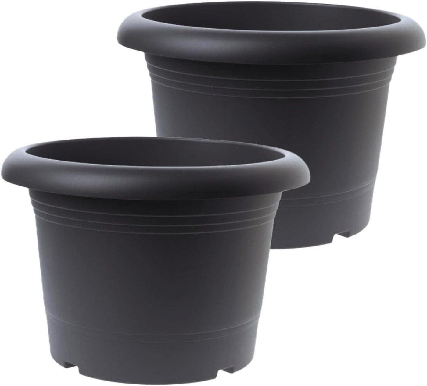 Centi Pflanzkübel ZYLINDRO Ø30 cm Anthrazit (2er-Set), Pflanzkübe Wetterfest & Made in Germany von Centi