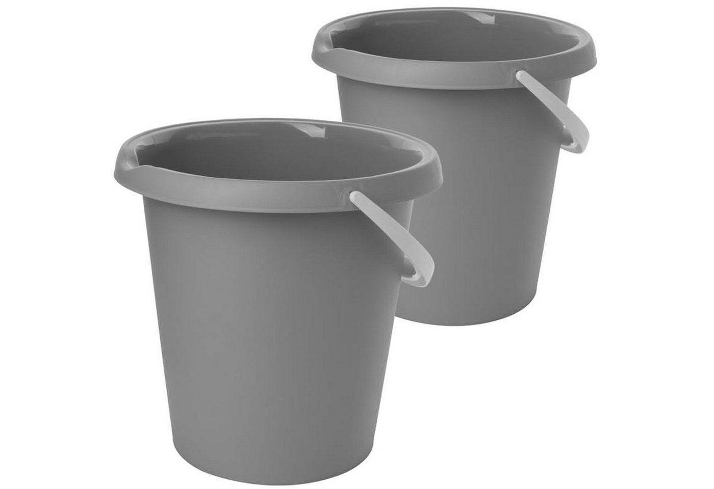 Centi Putzeimer Vielseitiger Eimer mit Ausguss und Tragegriff 10L, (2er-Set) von Centi