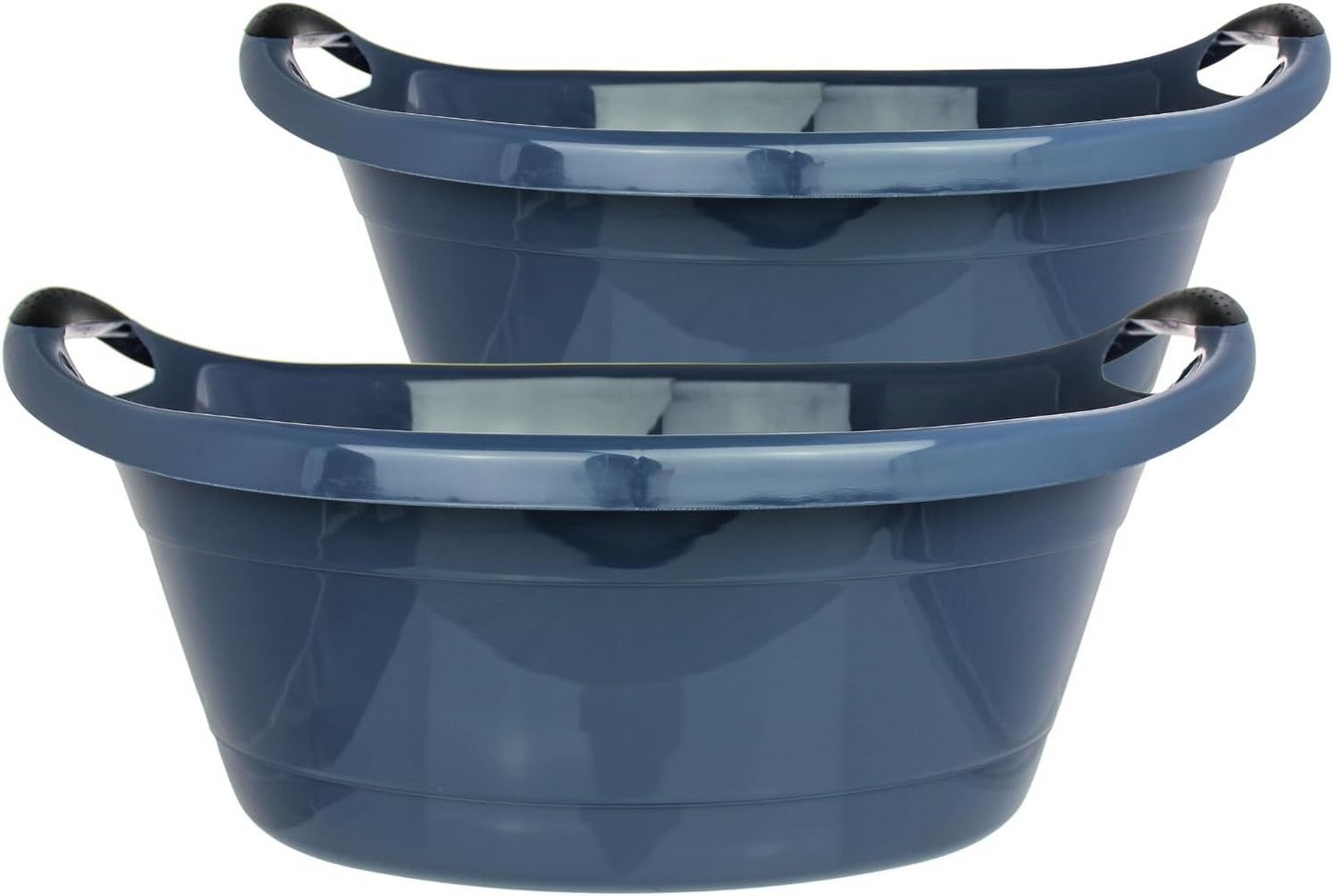 Centi Wäschewanne Wanne PAVIA 15 Liter (2er-Set), Waschschüssel mit Griffen von Centi