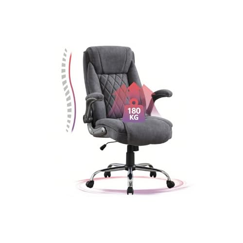Centilab Ergonomischer Bürostuhl 180KG,Schreibtischstuhl mit Hoher Rückenlehne und Breite Sitzfläche,Hochklappbarer Armlehnen,Computer Stuhl für Büro Heim Gaming von Centilab