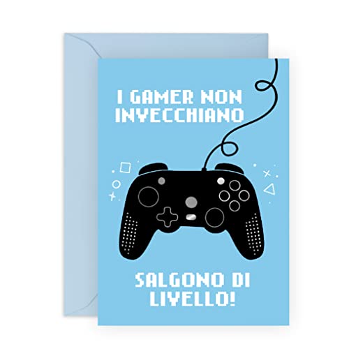 Central 23 - Biglietto Compleanno Divertente per Gamer - 'I Gamer Non Invecchiano' - Biglietto Compleanno Fratello - Biglietto Compleanno per Lui - Biglietto Compleanno per Gamer von Central 23