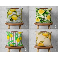 Lemons Citrus Kissenbezug, Lemon Tree Buchstabe B, 16x16, 18x18, Handgemachtes Kissen von CentralHomeStore