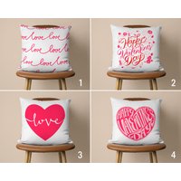 Pink Love Kissenbezug, Valentine Zitat Happy Valentine's Day, Jede Größe Kissenbezüge, 20x20 18x18 12x12 von CentralHomeStore