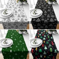 Weihnachtsbaum Tischläufer, Weihnachten Küche Läufer, Esszimmer Textil, Neujahr Geschenk, Dekoration, Winter Herzstück Läufer von CentralHomeStore