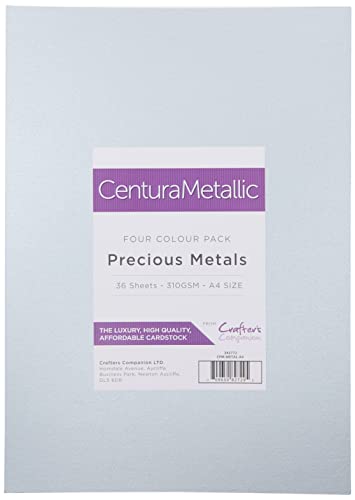 Centura CPM A4 Metallic Kartenset Edelmetalle 36 Bogen-Precious Metals, Cardstock, 29.6 x 21 x 10.5 cm Centura CPM A4 Metallic Kartenset Edelmetalle 36 Bogen-Precious Metals, Cardstock, 29.6 x 21 x 10.5 cm von Crafter's Companion