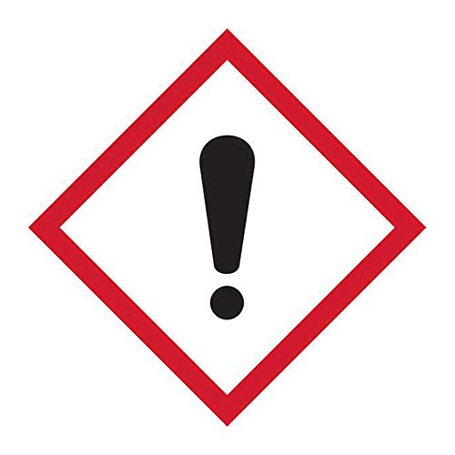 GHS-Etikett mit Aufschrift „Irritant Exclamation Mark – Gesundheit und Sicherheit – Selbstklebender Vinyl-Aufkleber – 100 mm x 100 mm von Centurion