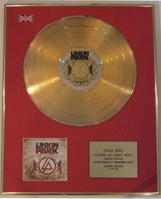 Century Music Awards LINKIN PARK Ltd Edt CD 24 Karat vergoldet Scheibe – Road to Revolution von Century Music Awards