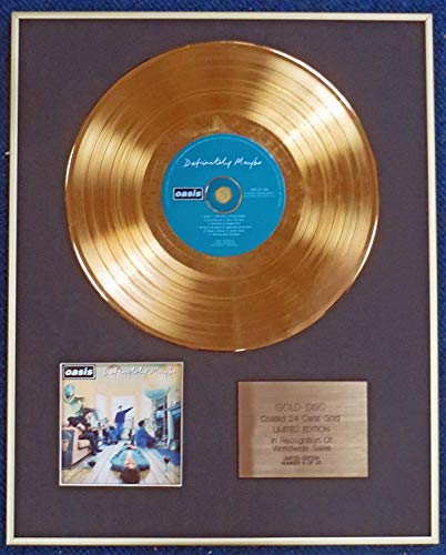 Century Music Awards - Oasis – Limitierte Auflage CD 24 Karat Gold beschichtet LP Disc – Definitiv Maybe von Century Music Awards -