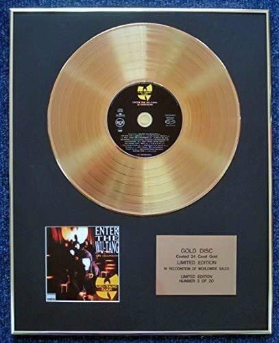 Century Music Awards - Wu-Tang Clan – CD mit 24 Karat Gold beschichtet LP Disc – Enter The Wu-Tang Clan von Century Music Awards -