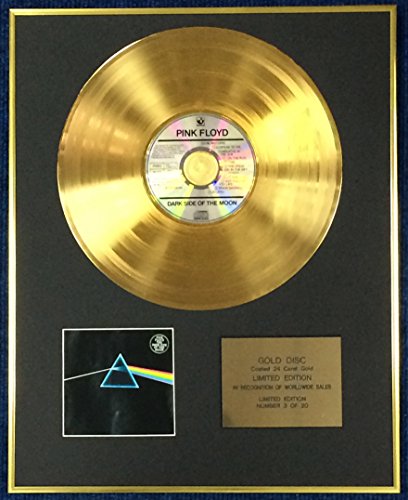 Goldene Schallplatte Pink Floyd – Exklusive limitierte Auflage 24 Karat Gold – Dark Side of the Moon von Century Music Awards