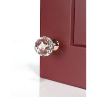 30 Mm Durchmesser Transparent Facettierten Kristall Dresser Knob von CenturyHardwareLLC