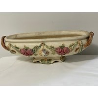 Seltene Antike Weller 16-Zoll-Ovale Blumenvase-Blumen-Abbildung Riechende Rosen von Centuryimports2010