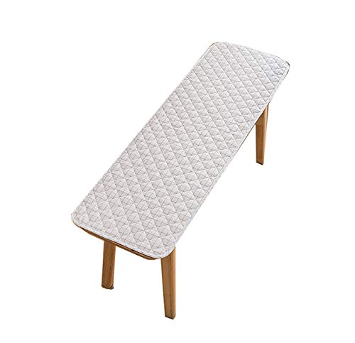 Schlichtes, kariertes Bankkissen, 100 x 30 cm, 2- oder 3-Sitzer-Bank-Matte, Terrassenmöbel, Küche, Esszimmer, Bank, Innen- und Außenbereich, mehrfarbig, Schwarz, 40 x 150 cm von Ceny