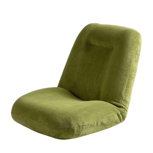 Bodenstuhl, Tragbarer Bodenstuhl, beinloser Tatami-Stuhl mit verstellbarer Rückenlehne, Home-Office-Erkerfenster-Lazy-Backrest-Stuhl, Meditations-Bodensitz-Lazy-Sofa-Stuhl Meditationsstuhl(Color:Grass von Cenz-888