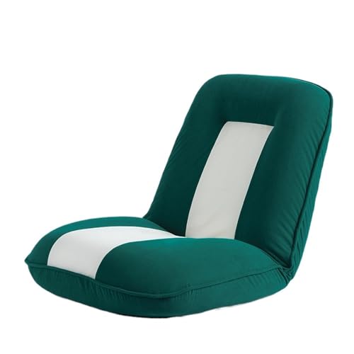 Bodenstuhl, Tragbarer Bodenstuhl, beinloser Tatami-Stuhl mit verstellbarer Rückenlehne, Home-Office-Erkerfenster-Lazy-Backrest-Stuhl, Meditations-Bodensitz-Lazy-Sofa-Stuhl Meditationsstuhl(Color:Green von Cenz-888