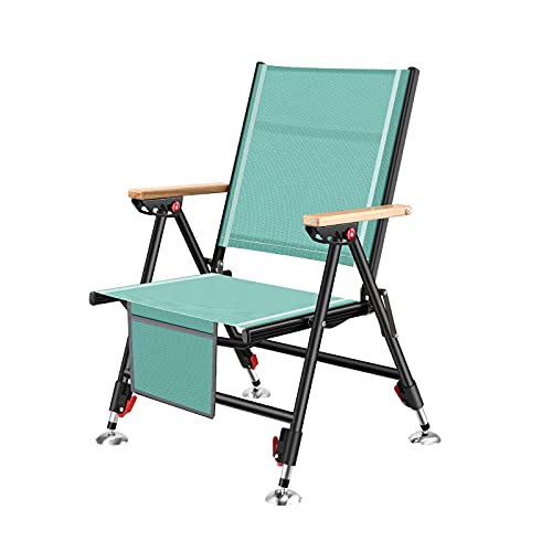 Cenz-888 Angelstühle für Erwachsene Faltbarer Angelstuhl tragbarer Liegestuhl mit anheblichen Beinen for Camping Wanderer Strand liegende Terrassenstühle halten 330 lbs Campingstühle von Cenz-888