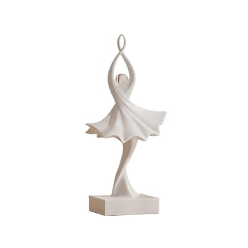 Cenz-888 Desktop-Ornamente Kreative einfache abstrakte Figur Skulptur Handwerk Moderne Wohnzimmer TV-Schrank Veranda Kunst Dekoration Ornamente(Weiß) von Cenz-888