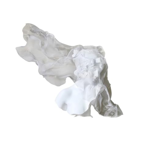 Cenz-888 Desktop-Ornamente Licht Luxus Schleier Mädchen Skulptur Retro Wohnzimmer TV Schrank Veranda Statue Kunst Ornamente(Silver) von Cenz-888