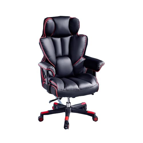 Cenz-888 Ergonomischer Bürostuhl, Schwerer Bürostuhl für Ergonomischer Gaming-Stuhl mit Lendenwirbelstütze, bequemer Lederstuhl für langsitzenden Schreibtischstuhl von Cenz-888