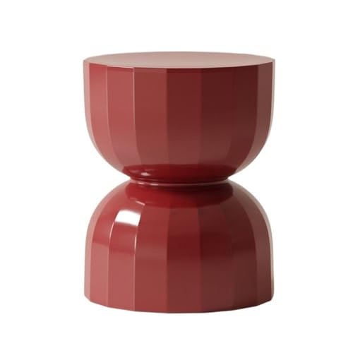 Cenz-888 Kleiner Beistelltisch Sofa Beistelltisch Mini Runder Tisch Kleiner Ablagetisch Schlafzimmer Nachttisch Wohnzimmer Ecktisch(Red) von Cenz-888
