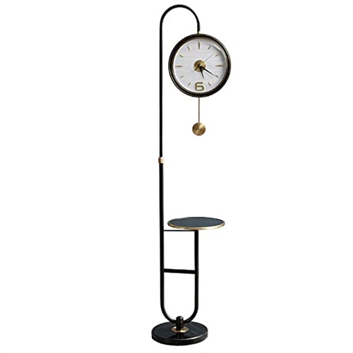 Cenz-888 Moderne Standuhr, vergoldete Wohndekoration mit Aufbewahrungskorb, Weinregal, stehende, vertikale für Schlafzimmer & Wohnzimmer von Cenz-888