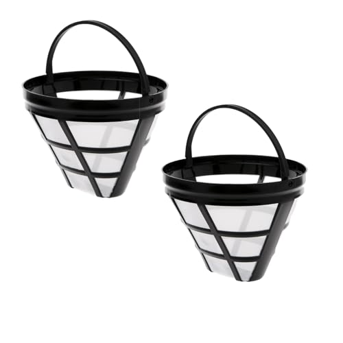 Ceolup 2 Stück Kaffeefilter Dauer-Kaffeefilter Größe 4, Wiederverwendbar Dauerfilte, Kaffee Filter Mesh Korb, Wiederverwendbarer Filter, Filter Tasse Wird Zur Filtration Von Kaffee Und Tee Verwendet von Ceolup