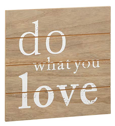 Bild mit Spruch"do what you love" Wandbild aus Holz Holzbild Holzschild von Cepewa