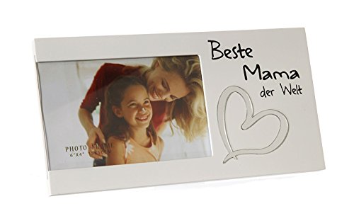 Bilderrahmen "Beste Mama der Welt" für Foto 10 x 15 cm, weiß von Cepewa