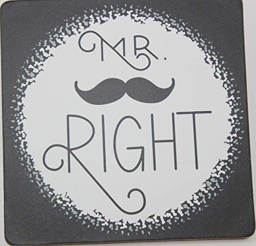 Cepewa - 91596 - Untersetzer, Mr. Always Right, Kork, 9,5cm x 9,5cm von Cepewa