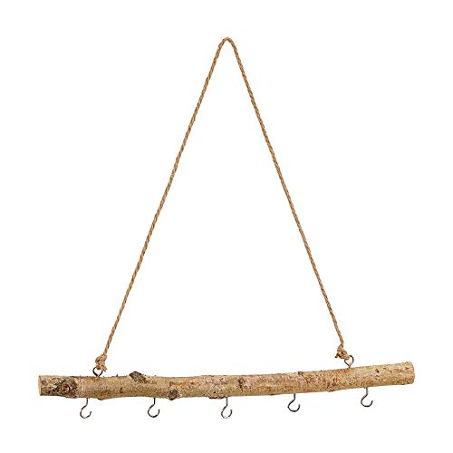 Cepewa Deko Türdeko Holzstange 50 cm mit 5 Metallhaken DIY Altholz Dekostange Fensterdeko Cepewa Deko Türdeko Holzstange 50 cm mit 5 Metallhaken DIY Altholz Dekostange Fensterdeko von Cepewa