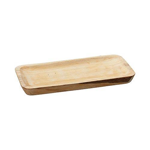 Cepewa Dekoschale Holzteller Paulownia-Holz Schale Tischdekoration 35 cm (1 x Dekoschale 35cm) von Cepewa