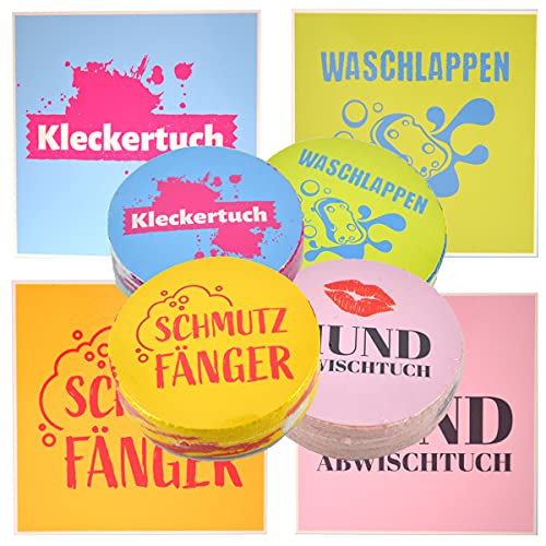 Cepewa Magisches Handtuch Spruch Lustig 4er Set Zauberhandtuch Fun Waschlappen Baumwolle 30cm von Cepewa