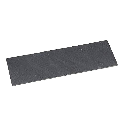 Cepewa Schieferplatte quadratisch ca. 30 x 30 cm Servierplatte Untersetzer Tischdekoration Platzset (1 x Schieferplatte 30x10) von Cepewa