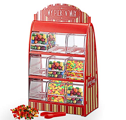 Cepewa Süssigkeitenspender Retro Süßigkeitenautomat mit Zange Weingummi Spender 50er Jahre Fruchtgummi Jellybeans Theke von Cepewa