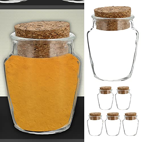 Cepewa Vorratsglas Korkenverschluss 6er Set │ 150ml Glas │ Aufbewahrungsglas Gewürzglas Korkenglas von Cepewa